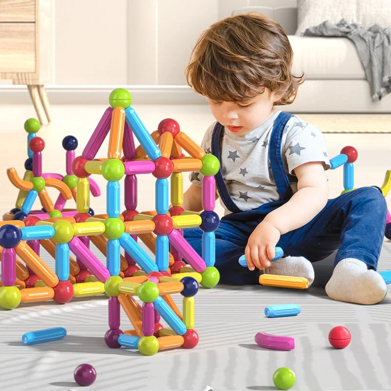 Blocos Magnéticos ForKids | Construções 3D Criativas Para Crianças