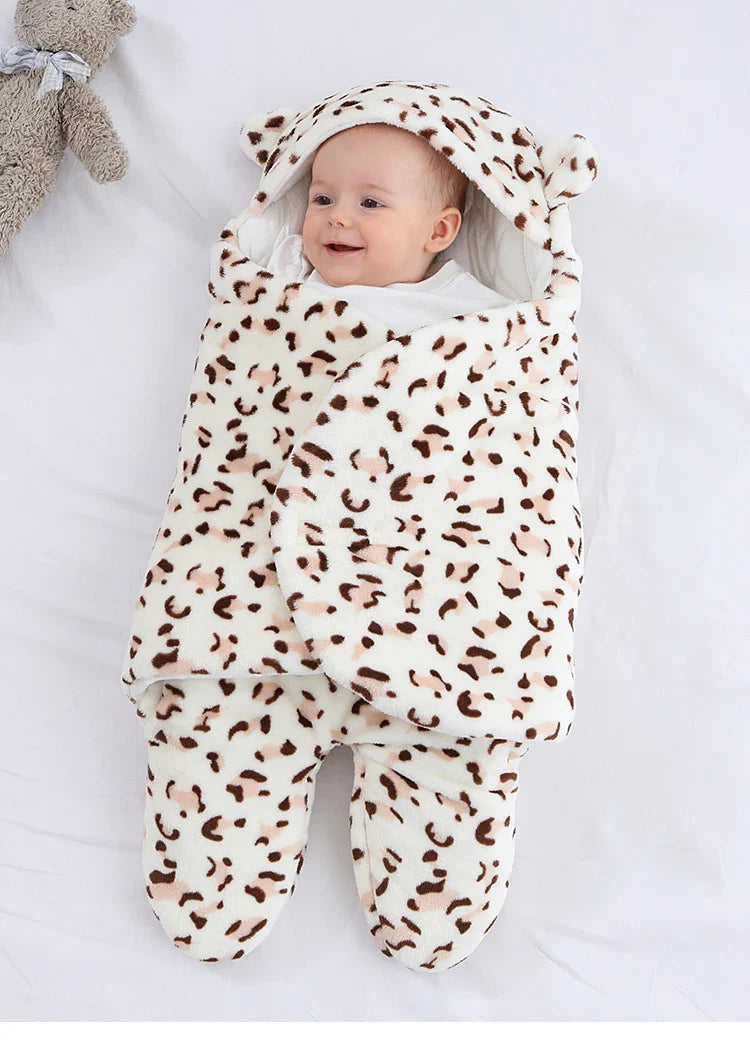 Saco de Dormir do Bebê Ursinho Estampado e Acolchoado