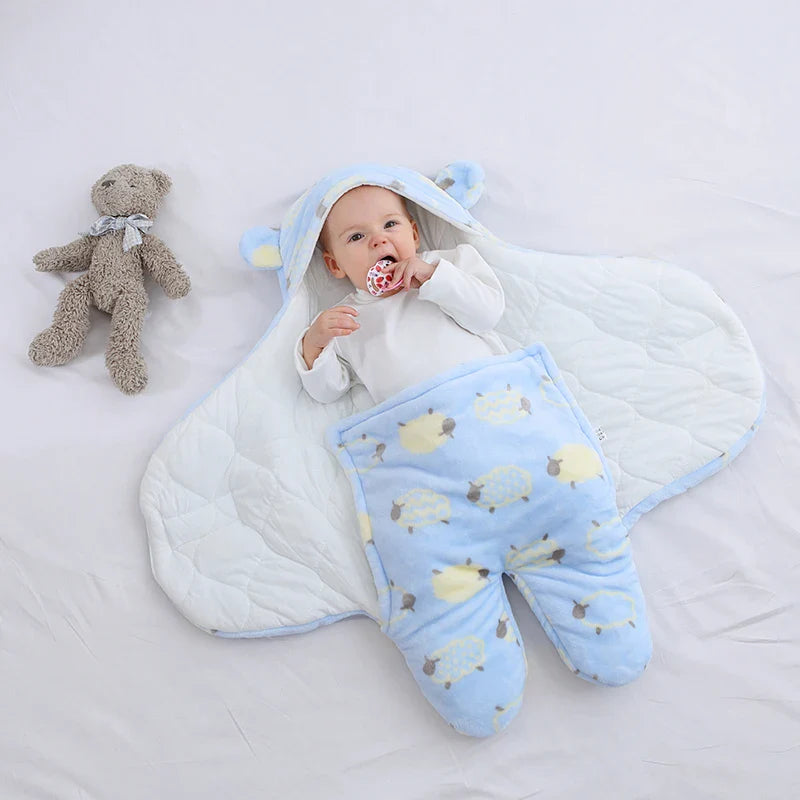 Saco de Dormir do Bebê Ursinho Estampado e Acolchoado