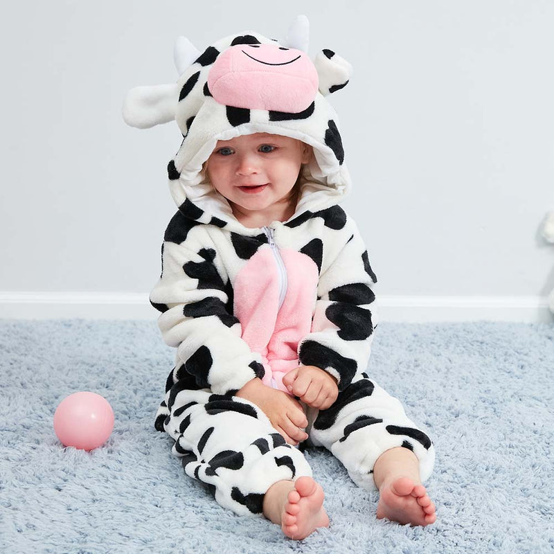 Macacão Inverno Bebê com Capuz Divertido Bichinhos