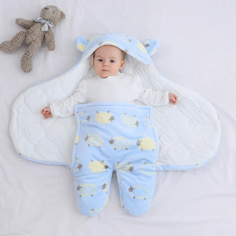 Saco de Dormir do Bebê Ursinho Estampado e Acolchoado